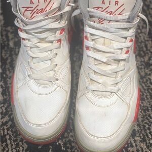 Nike Air Flight White and Red Sneakers